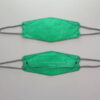 ماسک سه بعدی دی رنگ سبز بسته 25 عددی