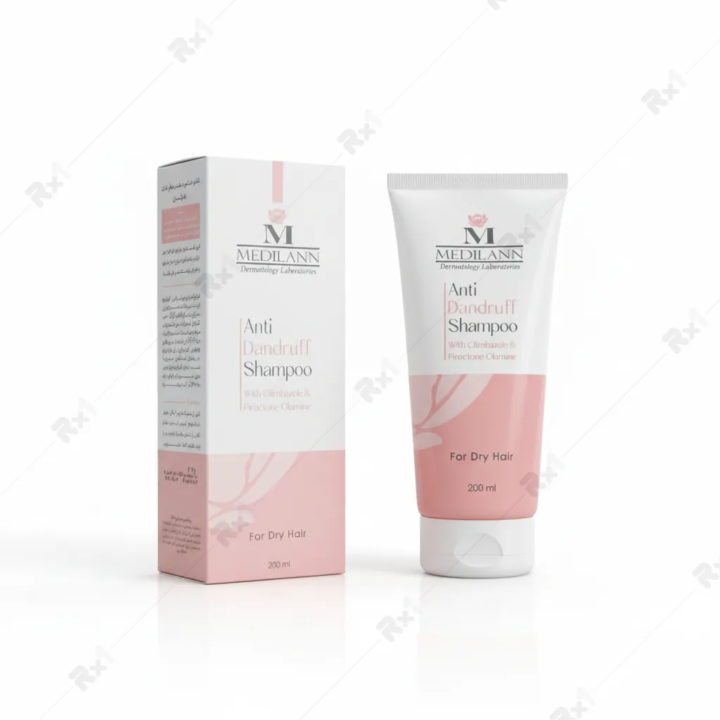 شامپو ضدشوره مدیلن مناسب موهای خشک حجم 200 میلی لیتر (داروخانه آنلاین نسخه اول)