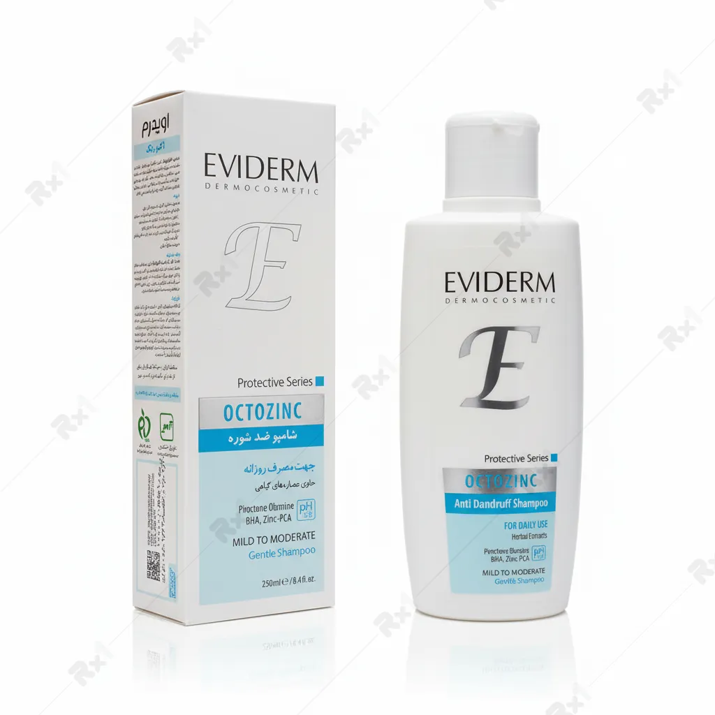 خرید شامپو ضد شوره اویدرم مدل اکتوزینک (داروخانه آنلاین نسخه اول)