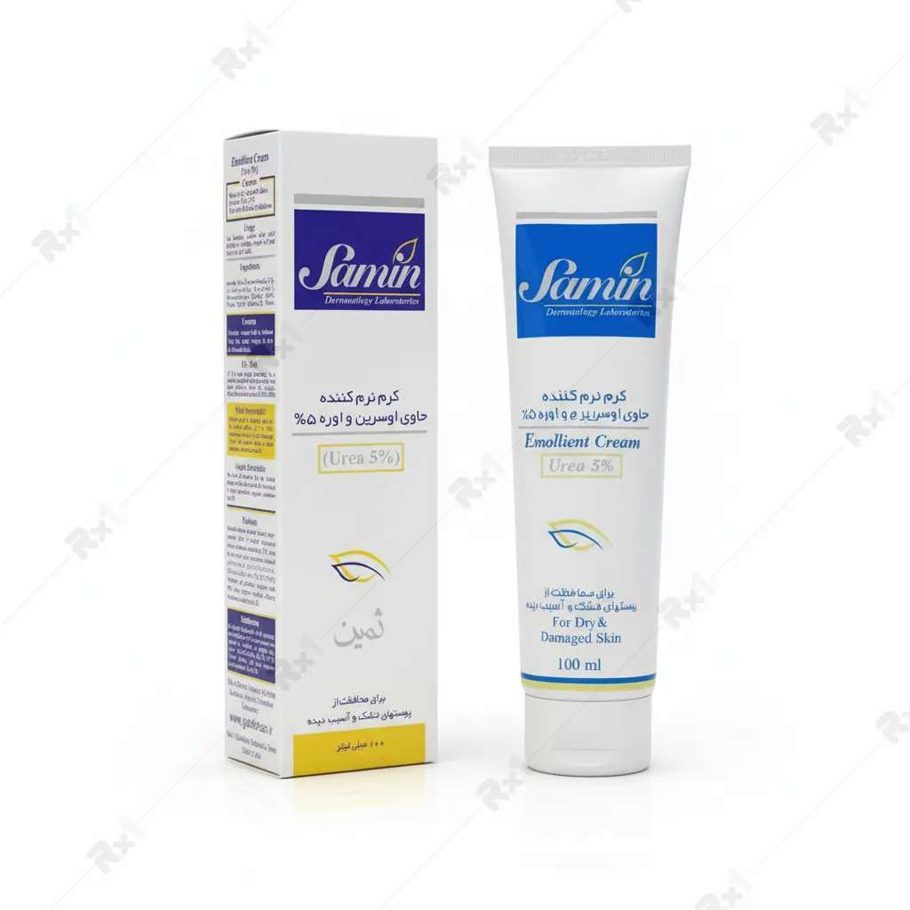 کرم نرم کننده ثمین مدل اوسرین و اوره 5 درصد حجم 100 میلی لیتر (داروخانه آنلاین نسخه اول)