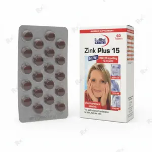 قرص زینک پلاس 15 یوروویتال ۶۰ عدد