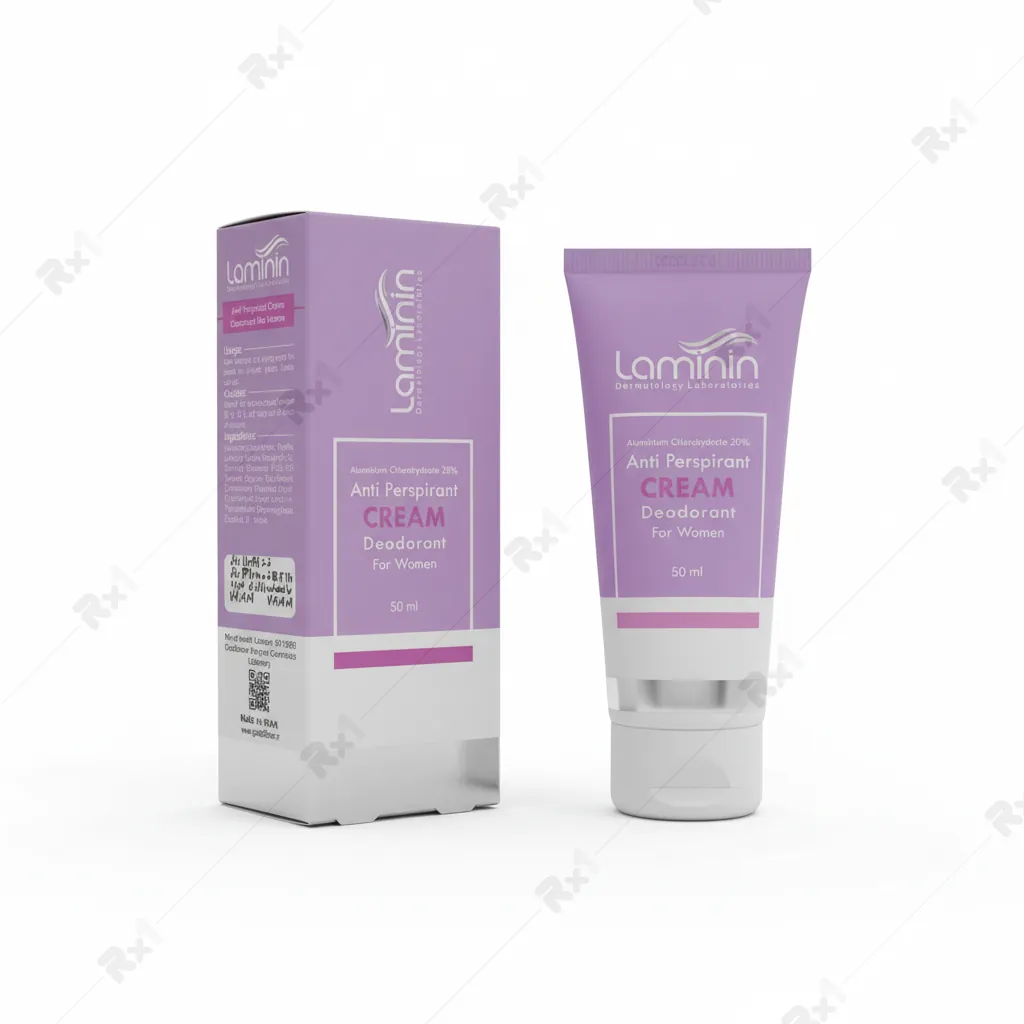 کرم ضد تعریق زنانه لامینین حاوی آلومینیوم کلروهیدرات حجم 50 میلی لیتر (داروخانه آنلاین نسخه اول)