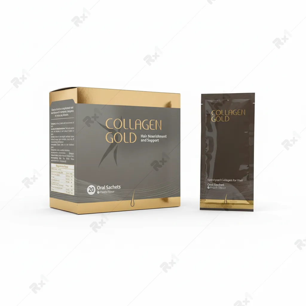 ساشه کلاژن گلد مو و ناخن آدریان 20 عدد