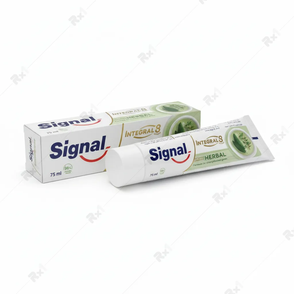 خمیردندان اینتگرال 8 کاره سیگنال حاوی روغن مریم گلی و آویشن حجم 75 میلی لیتر (داروخانه آنلاین نسخه اول)