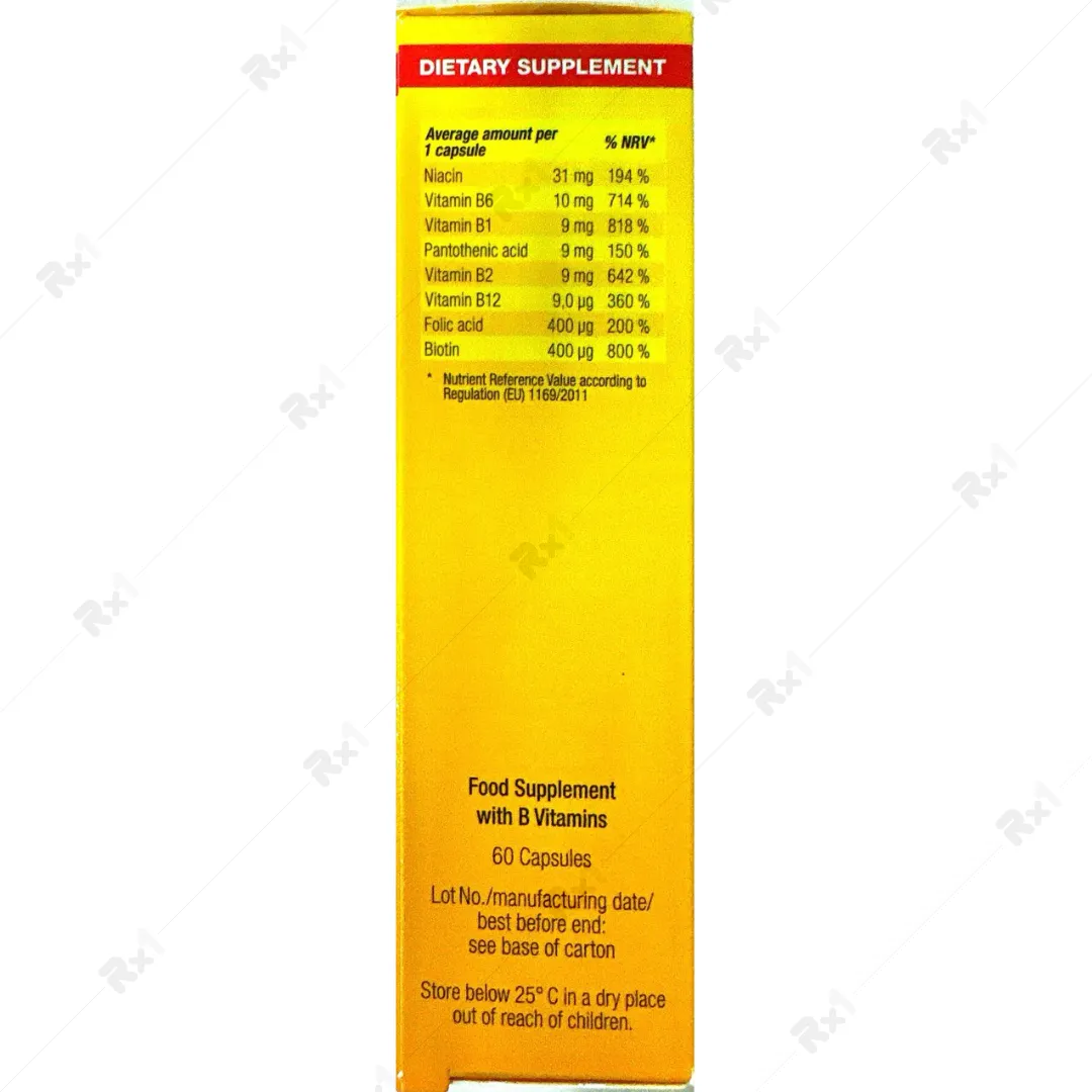 کپسول ویتامین ب کمپلکس یوروویتال 60 عدد - Image 3