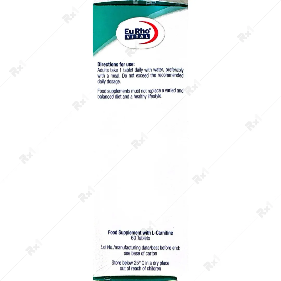 قرص ال کارنیتین 1000 میلی گرم یورویتال 60 عدد