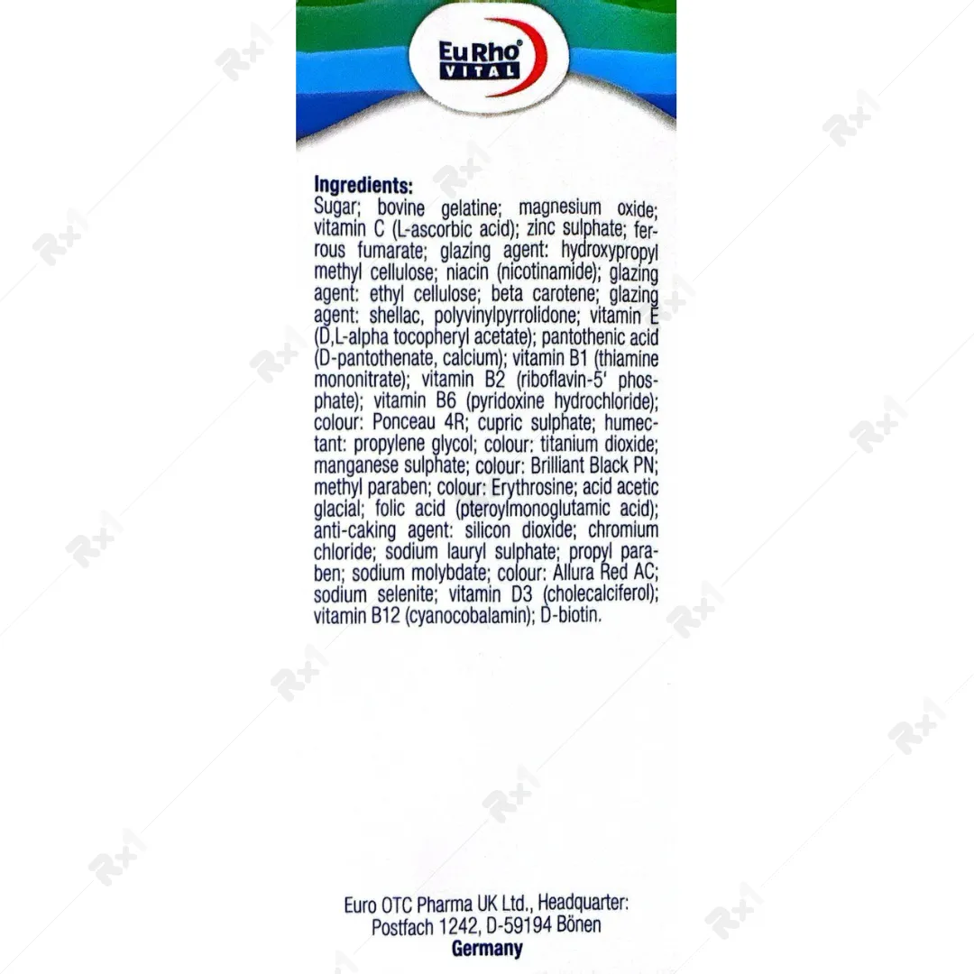 مولتی پلاس بالای 50 سال بانوان یوروویتال 60 عدد