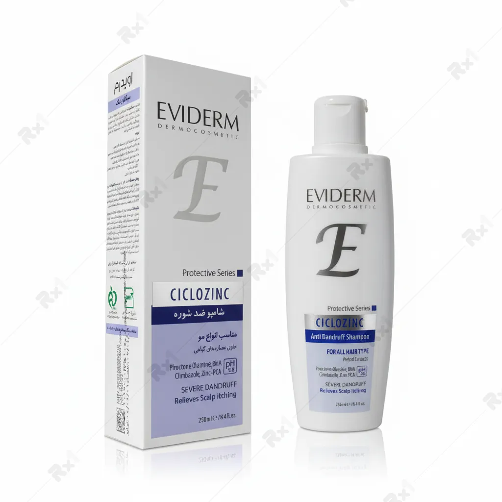 شامپو ضد شوره اویدرم سیکلوزینک (داروخانه آنلاین نسخه اول)