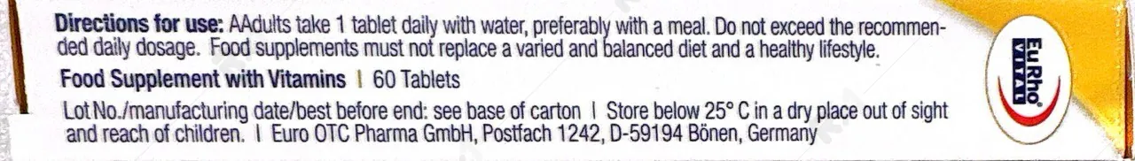 قرص بیوپانتن یوروویتال 60 عدد