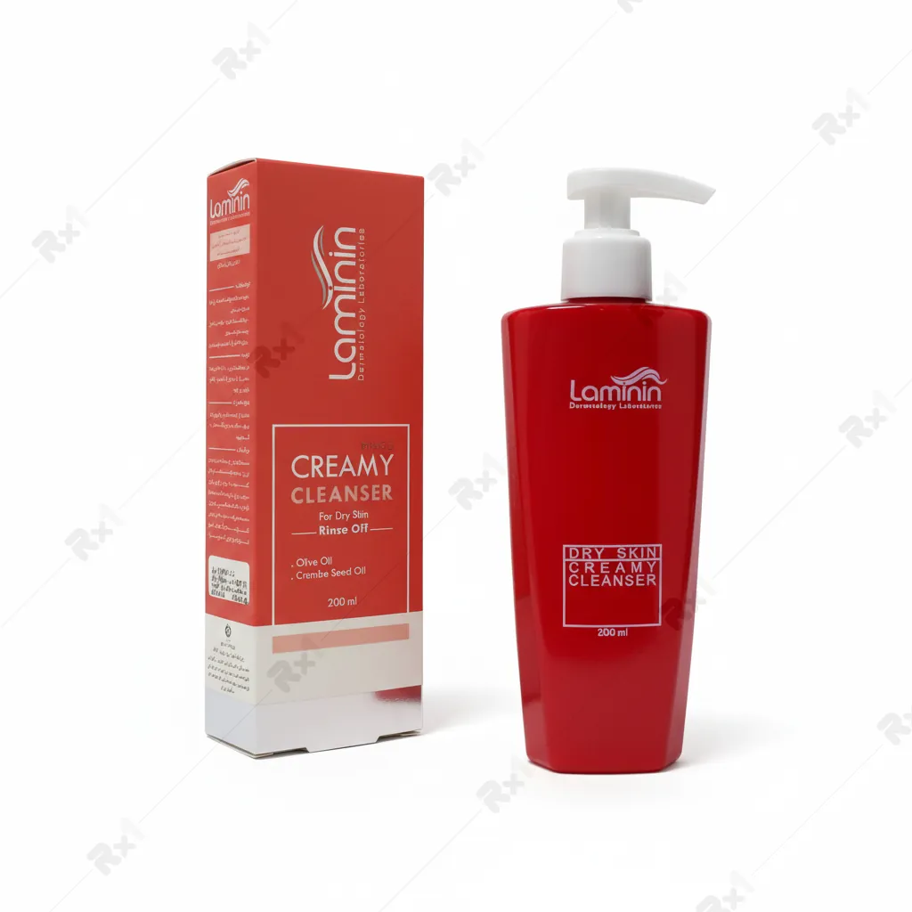 شوینده کرمی لامینین مناسب پوست خشک حجم 200 میلی لیتر (داروخانه آنلاین نسخه اول)