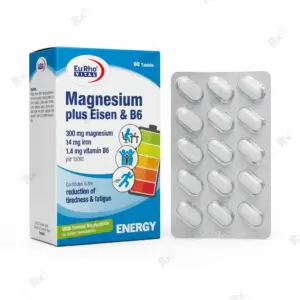قرص منیزیم پلاس آیزن و ویتامین B6 یوروویتال 60 عدد