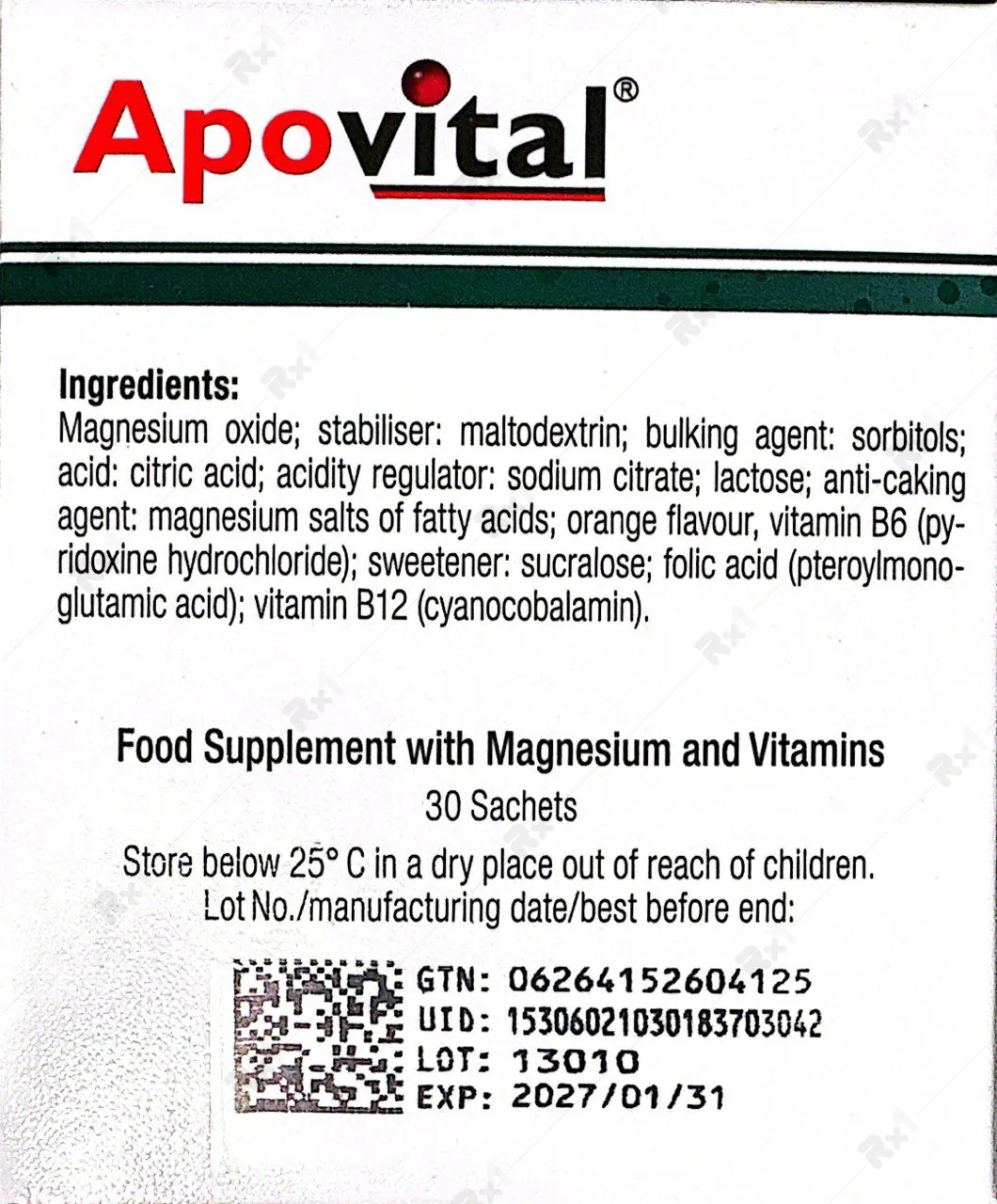 منیزیم آپوویتال 400 میلی گرمی