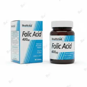 قرص فولیک اسید ۴۰۰ میکروگرم هلث اید ۹۰ عدد