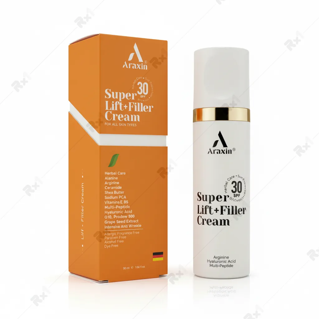 کرم سوپر لیفت و فیلر گیاهی آراکسین حجم 50 میلی لیتر (داروخانه آنلاین نسخه اول)