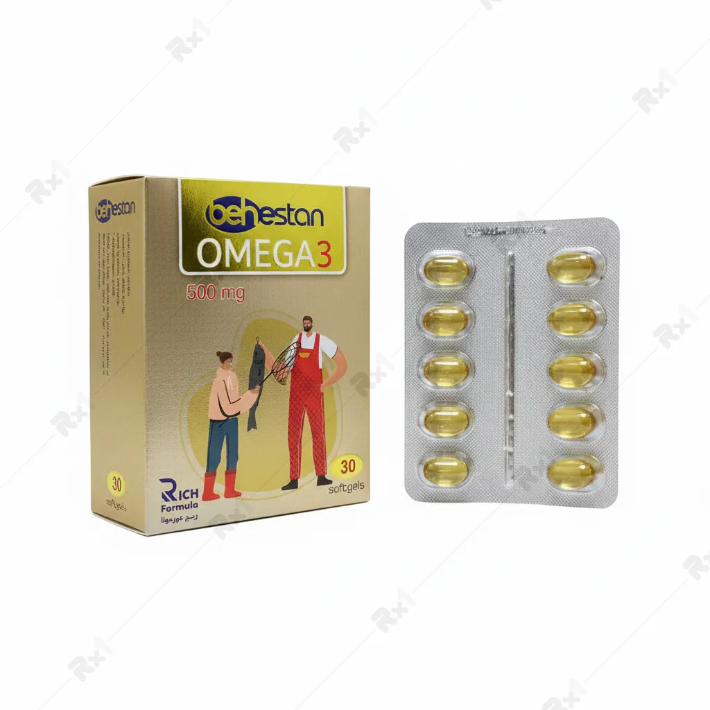 سافت ژل امگا 3 500 میلی گرم بهستان بهداشت