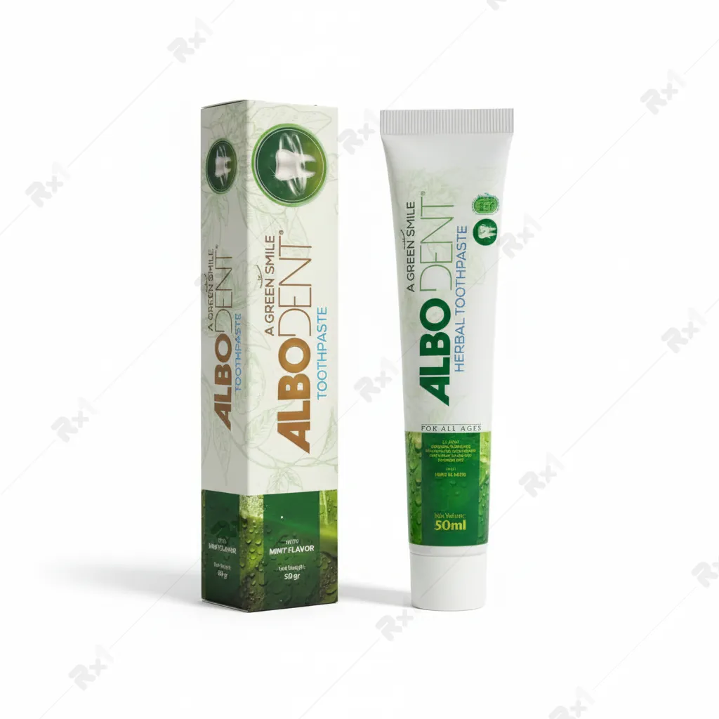 خمیر دندان حاوی عسل و ژل آلوئه ورا با طعم نعنا آلبودنت حجم 50 میلی لیتر (داروخانه آنلاین نسخه اول)