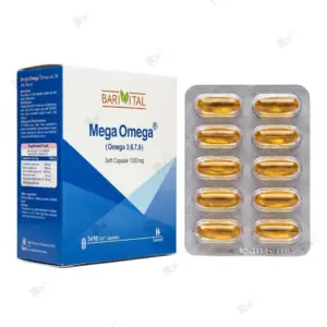 کپسول نرم مگا امگا باری ویتال (امگا ۳، ۶، ۷ و ۹) ۱۰۰۰ میلیگرم بسته ۳۰ عددی