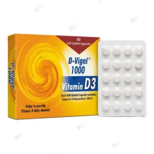 کپسول ویتامین د3 1000 واحد دی ویژل دانا بسته 60 عددی
