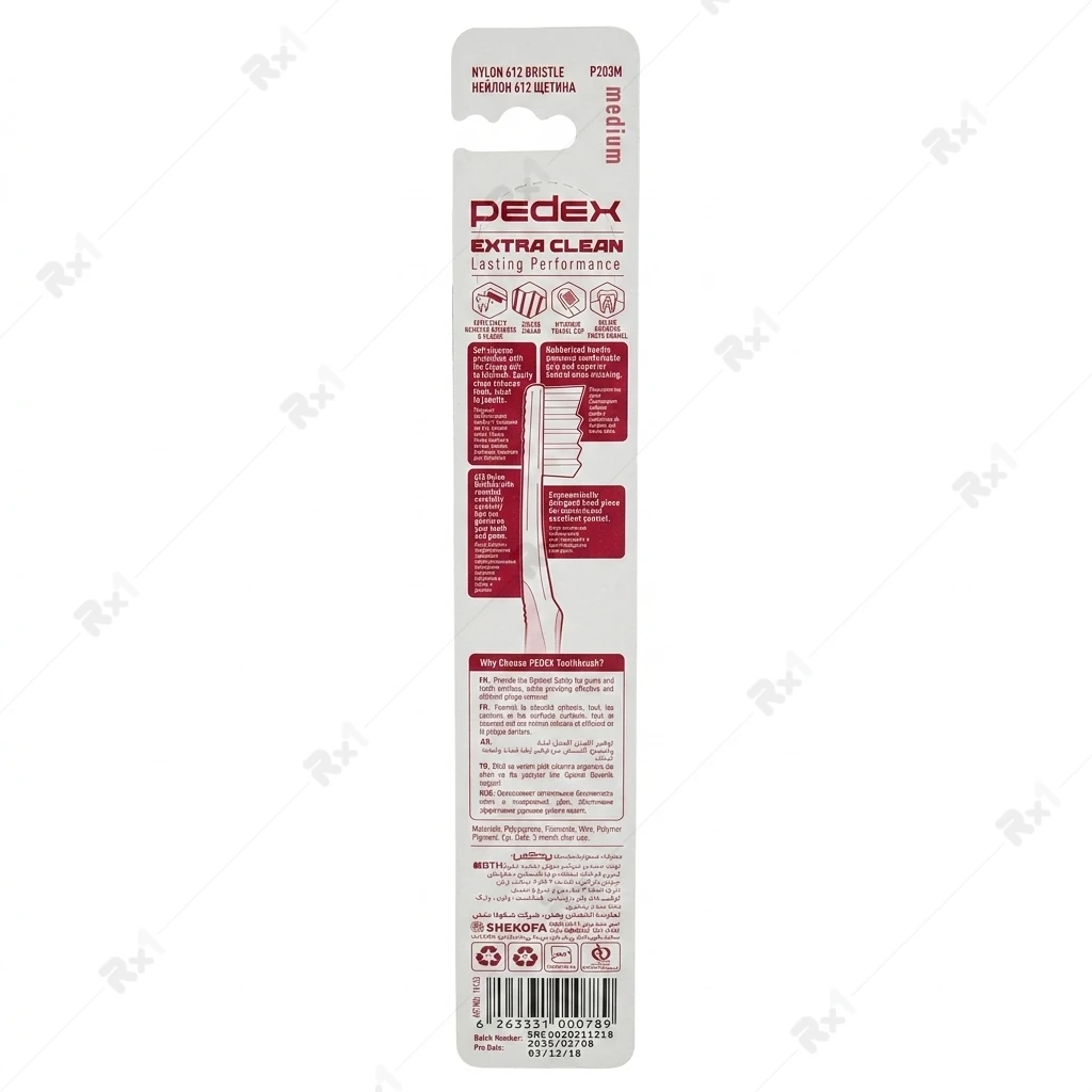 مسواک متوسط پدکس مدل Extra Clean - تصویر 2