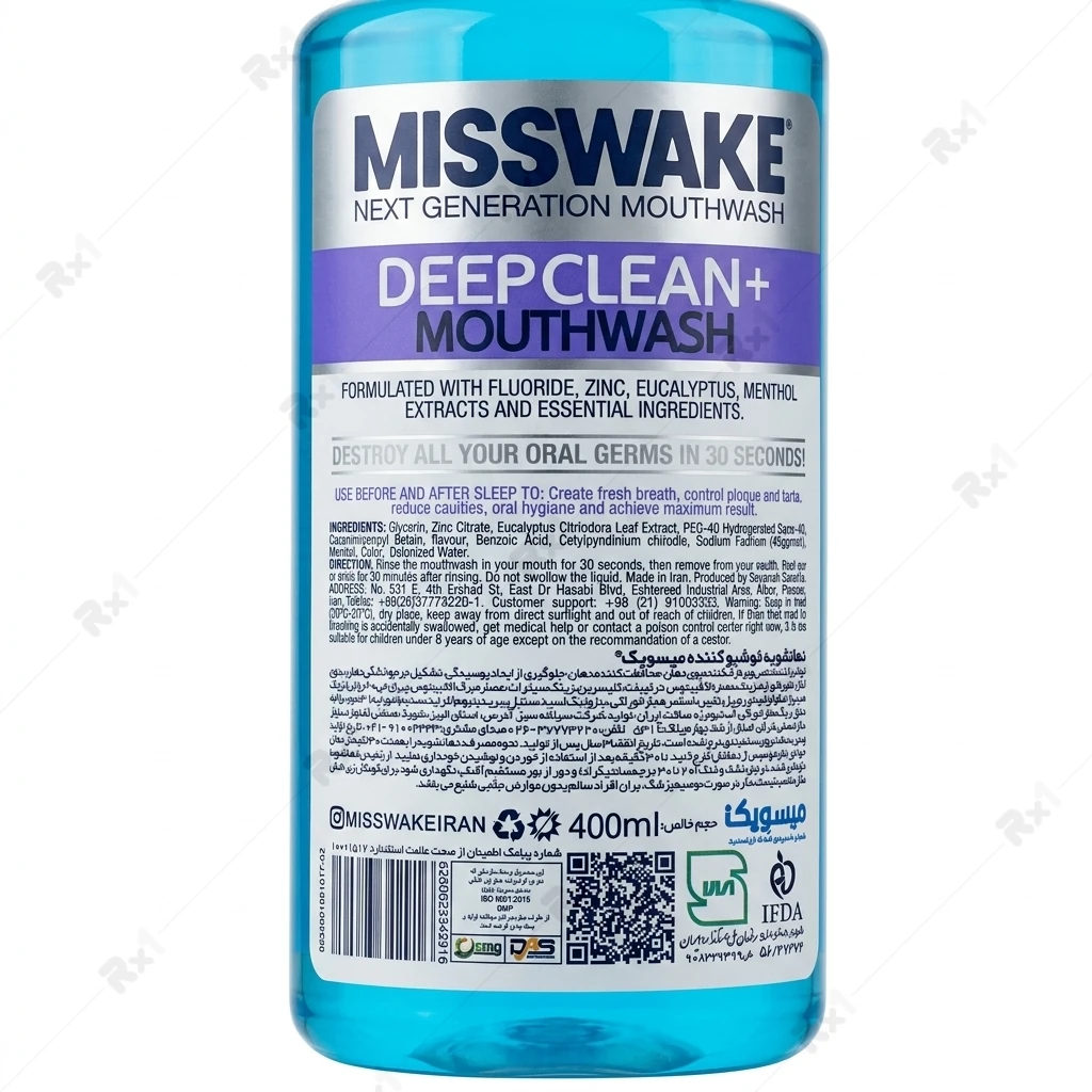 دهانشویه میسویک مدل Deep Clean+ حجم ۴۰۰ میلیلیتر - تصویر 2