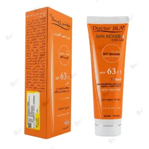 کرم ضدآفتاب دکتر ژیلا SPF 63 رنگی مناسب انواع پوست وزن 50 گرم