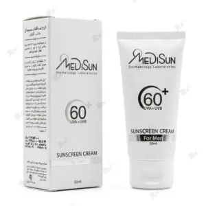 کرم ضدآفتاب آقایان مدیسان Spf60 مناسب پوست معمولی حجم 50 میلی لیتر