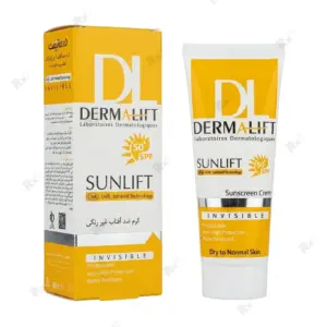 کرم ضدآفتاب بیرنگ درمالیفت SPF50 مدل سان لیفت مناسب پوست خشک حجم 40 میلی لیتر