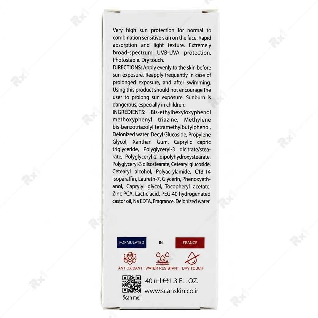 کرم ضد آفتاب اسکن اسکین با SPF 50+ مناسب پوست نرمال تا مختلط حجم ۴۰ میلیلیتر - تصویر 3