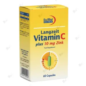 کپسول ویتامین C و زینک لانگزایت یوروویتال ۶۰ عددی