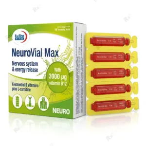 ویال خوراکی نوروویال مکس یوروویتال - کمک به عملکرد سیستم عصبی و کاهش خستگی - 10 عدد
