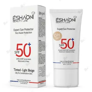 کرم ضد آفتاب رنگی اشاونی مدل Expert Sun Protector مناسب پوست چرب و مختلط SPF50 حجم 40 میلی‌لیتر