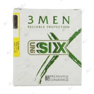 کاندوم خاردار تاخیری SIX 3 MEN بسته ۳ عددی