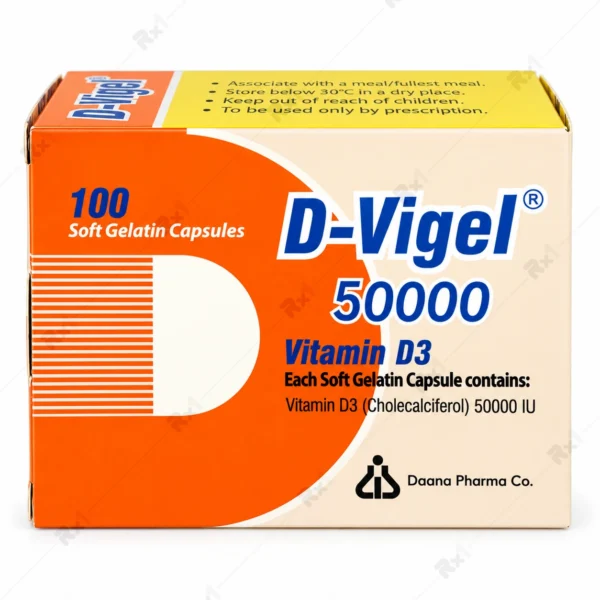 کپسول ویتامین D3 ۵۰۰۰۰ واحد دی-ویژل – ۱۰۰ عددی
