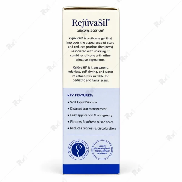 ژل سیلیکونی رژواسکین مدل رژواسیل ترمیم کننده انواع زخم حجم 30 میلی لیتر