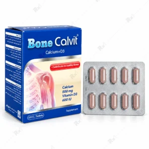 قرص بن کالویت داروپخش کلسیم ۵۰۰ میلیگرم و ویتامین D3 بسته ۵۰ عددی