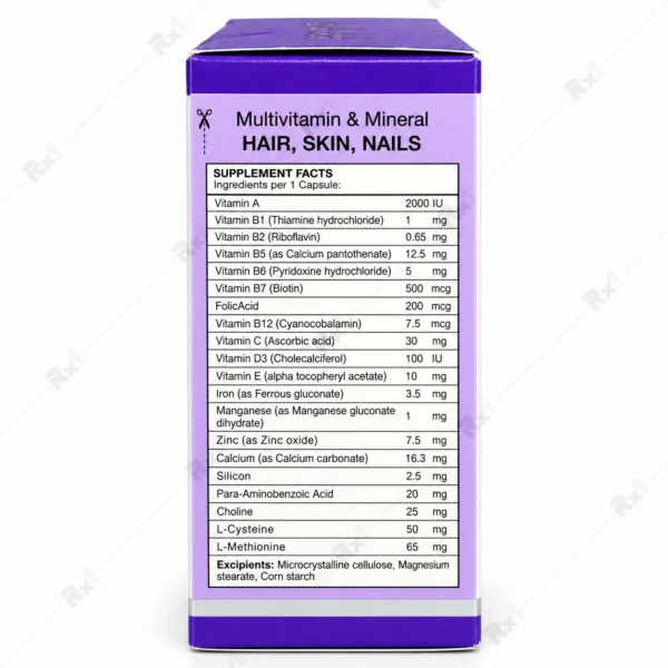 کپسول مولتی ویتامین مینرال ساپلاس مدز بسته 60 عددی